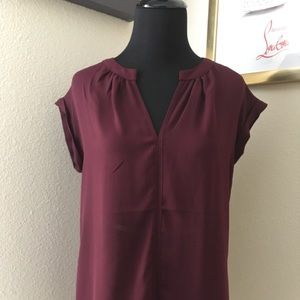 Maroon Sheer top